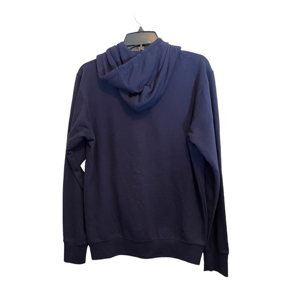 Fleece factory navy blue hoodie - Picture 2 of 8